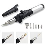 FrogBro Gas Soldering Iron Set with 6 Accessories and Tin Wire, Continuous Adjustment, Multi-Function Butane Soldering Iron for Pyrography Welding Jewelry Repair