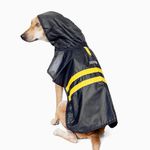 That Dog In Tuxedo Pawddington Dog Raincoat with Hoodie - Black (Size - 26)