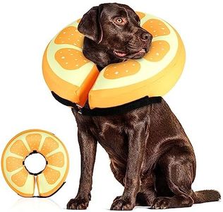 Sivomens Dog Cone, Protective Inflatable Dog Collar for XL Dogs, Comfortable Dog Recovery Cones After Surgery, Washable Dog Donut Collar Prevents Licking Wounds & No Blocking Vision, XL(18"-24")