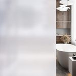DERZGAO Window Film Privacy Day and Night with Installation Tools, Static Cling Glass Film Ideal for Home Shower Office Glass Door (White 23.6X78.7Inch)