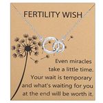 CYTING Infertility Gift With Wish Card Fertility Wish IVF Necklace Fertility Gift Miscarriage Gift Infertility Gift For Women, Stainless Steel, No Gemstone