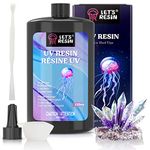 LET'S RESIN 250g UV Resin, Upgraded Clear UV Resin Hard Type for Coating & Casting, Ultraviolet Curing Epoxy Resin for UV Resin Molds, Transparent Solar Sunlight Activated Glue for Jewelry Making