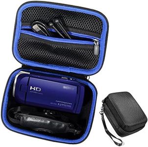 Semi-hard Camcorder Case for Sony HD Video Recording HDRCX405, HDRCX440 Handycam; Canon VIXIA HF R800, Panasonic HC-V180K and Kimire HD Recorder, Professional Hard Case with SD, Memory Card Pockets,