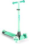 Yvolution Y Glider Kiwi | Three Wheel Kick Scooter for Kids with LED Wheels for Children Age 3+ Years Old(Green)