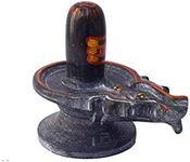 Wigano Natural Stone Marble Lord Shiva Lingam Puja Idol Murti-Shiv Ling Idol Murti Sculpture (8 Inch)