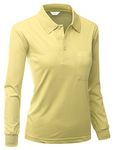 Xpril Women's Pique 180-200 TC Polo Dri Fit Collar T-Shirts - Yellow -