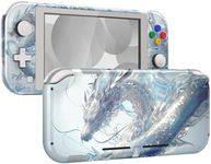 eXtremeRate DIY Replacement Shell for Nintendo Switch Lite, Crystal Dragon NSL Handheld Controller Housing w/ Screen Protector, Custom Case Cover for Nintendo Switch Lite - Without Console