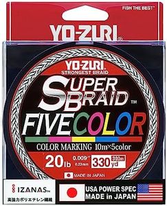 Yo-Zuri YZ-SB-20LB-5C-330YD: Superbraid Five Color 330Yds 20Lbs, (5 Color)