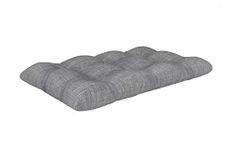 POKAR Euro Pallet Quilted Pillow - 1x Seat Cushion 120 x 60cm, Garden Pillows, Pallet Garden Sofa Bench Furniture, Patio, Without Pallets, Grey