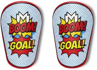 MediCaptain MiniGuards - Mini Shin Guards for Soccer Players - Tiny Shin Pads for Men, Women, Teens - Miniature Shin Guards 3.9 x 2.4 inch - Perfect for High Level Soccer Athletes (Comic)