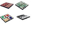 4 Magnetic Miniature Travel Board Games Ideal Road Trip Entertainment Chess Draughts Ludo Snakes and Ladders Foldable Individually Great Fun for Kids And Adult