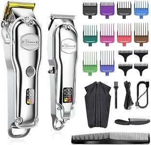 Hatteker Tagliacapelli per Uomo IPX7 Tagliacapelli Impermeabile Cordless per Barbiere Kit Taglio Capelli con T-Blade Trimmer Regolabarba Bambini Clipper Professionale USB Ricaricabile