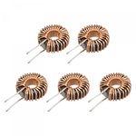 sourcing map Toroid Inductance Copper Coil Vertical Inductor 47uH 5A for DIY Circuit Board Pack of 5