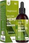 Hemp Seed Oil - 60ml - Rich Source of Omega 3 6 9 - High-Strength Cold-Pressed Hemp Oil Drops - Natural & Vegan Hemp Oil for Humans - Multipurpose Organic Hemp Oil Supplement for Overall Health