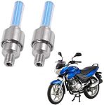 RIDERSCART LED Bike Motion Sensor Tyre Light for Bajaj Discover (2 Pcs, Fancy Blue)