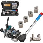 SEEKSELF 45-Degree Brake Line Flaring Tool Kit for Single, Double and Bubble Flares, 3/16", 1/4", 5/16", 3/8" and 4.75mm Steel Copper Metal Tubing, with Tubing Cutter