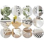 12 Pieces Acrylic Round Mirrors Can