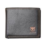 LUKZIJAES Genuine Leather Wallet for Men RFID Blocking Slim Bifold Front Pocket Wallets, #3-Black, Minimalist