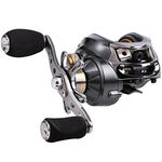 Sougayilang Baitcasting Reel, 12 Stainless Steel Bearings, 18LB Super Drag, Magnetic Tuned Dual Brakes Fishing Reel for Bass, Crappies, Perch, Trout, Walleyes and More