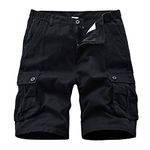 APTRO Mens Cargo Shorts Combat Casual Cotton Shorts with Multi Pockets Workwear Black CS05 42