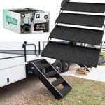 LATCH.IT RV Step Covers 4 Pack | 18" Wide Camper Step Carpet Covers | Camper Step Covers | RV Step Carpet Best Fits 8-11" Deep RV Stairs | Keep Your RV Cleaner with Our RV Stair Covers!