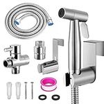 WEIDMAX Handheld Bidet Douche Shower Spray for Toilet, Stainless Steel Bidet Shattaf Sprayer Kit Bathroom Cloth Diaper Washer Shower Head for Personal Hygiene (G1/2''-G3/8'')