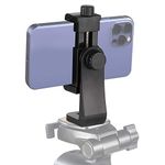 Universal Smartphone Cell Phone Mount Holder Adapter for Tripods or Stands with Standard 1/4 Inch Mount Screw, can Rotates Vertically and Horizontally