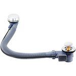 CMANLNYK G1 1/2" Bath Waste & Overflow Kit - Pop Up Waste Connection Design, Click Clack Bath Waste Overflow Pipe Connection, Bathtub Waste Drain Replacement, Clicker Bath Waste Waste with Overflow