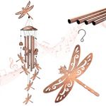 Dragonfly Wind Chimes Outdoor Dragonfly Gifts for Women/Men/Mom/Grandma/Wife Birthday Gifts Memorial Gift Metal WindChimes for Outside/Indoors, Home, Lawn, Porch, Patio, Garden Decor, Yard Decorations