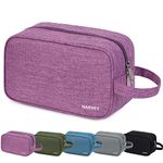 Narwey Travel Toiletry Bag for Women and Men Traveling Dopp Kit Makeup Bag Organizer Shaving Bag for Toiletries Accessories Cosmetics, A-Dark Purple, Travel