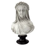 Design Toscano NG31524 the Veiled Maiden Sculptural Bust,White,15D x 23W x 35.5H centimetres