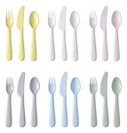 IKEA 18Pcs Baby/Toddler Cutlery Set, Pastel, BPA Free, FLATWARE