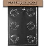 Dress My Cupcake DMCM226 Chocolate Candy Mold, Happy Birthday Sandwich Cookie