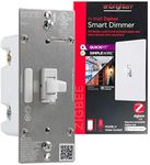 Enbrighten Zigbee Dimmer, QuickFit & SimpleWire, Pairs Directly with Echo 4th Gen/Echo Show 10/Echo Studio/Echo Plus/Eero Pro 6, Works with Alexa, Google Assistant, White, Smart Light Switch, 43090