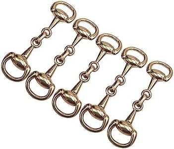 Dielianyi 6PCS Medium Gold Snaffle Bit Horse Bit Buckle Create Exquisite Equestrian Jewelry, Gold