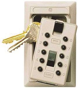 Kidde AccessPoint 001409 KeySafe Original Push Button Combination Permanent Key Lock Box, 5-Key, Clay