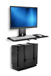 Mount-It! Keyboard Stand Wall Mount | Monitor and Keyboard Wall Mount With CPU Holder | Height Adjustable VESA Keyboard Tray | 25 Inch Wide Keyboard Platform with Mouse Pad | MI-7919