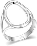 MINDDHA Sterling Silver Circle Ring - Handmade Infinity Band from Israel - Dainty Karma Ring for Women - Ideal Gifts for Anniversary, Birthday, Special Occasions - Stylish Ring, 3.8mm Width, Size