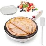 MasterChef Cordless Crepe Maker with Non-stick Dipping Plate plus Electric Base and Spatula, Recipe Guide Included, Fun Baking Gift