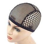 Wig Cap Black Stretchable Crochet Wig Cap Mesh Wig Cap for Making Wig (1 Pc)