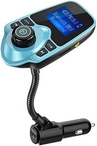 Nulaxy Bluetooth Car FM Transmitter Audio Adapter Receiver Wireless Hands Free Car Kit W 1.44 Inch Display (F-Green)