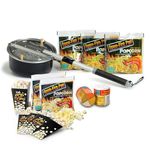 Campfire Popcorn Popper Starter Kit - The Original Whirley Pop Open Fire Popcorn Popper with Popcorn Kit, Aluminum Campfire Popcorn Maker, Popcorn Pot for Campfire Popcorn (by Wabash Valley Farms)