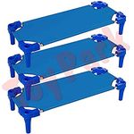 Toy Park Kids Stackable Bed for Ages 0 to 7 Years -Pack of 3 (Blue)