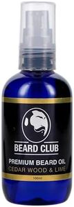 Olio da Barba Profumato Premium - Cedar Wood & Lime 100ml - Ammorbidisce la Barba, Stop a Prurito e Forfora, Favorisce la Crescita - Un Potente Balsamo da Barba per Uomo 100% Naturale