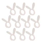 Happyyami 10PCS Wood Rabbit Ear Napkin Rings Decorative Wood Serviette Rings Napkin Holders Napkin Buckles for Easter Wedding Baby Shower Table Decor