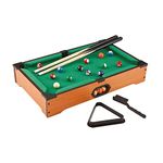 Sport1 Mini Billiard Table Pool Table 51 x 31 x 10 cm with 2 Cues, Numbered Balls and Snorkel. Children's House Card Gift Idea for Friends or Family