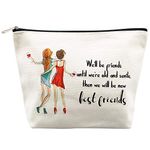 Friend Gifts Friendship Gifts Unique Gifts for Women We’ll be Friends Until We're Old and Senile Personalized Gifts Makeup Bag Pouch Purse Bag Tote Bag for Birthday Christmas