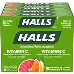 Halls Vitamin C Assorted Citrus Cough Drops 9 count, 20 Packs