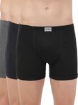 Jockey 8008 Men's Super Combed Cotton Rib Solid Boxer Brief with Ultrasoft Concealed Waistband (Pack of 3)_Multi Colour_L