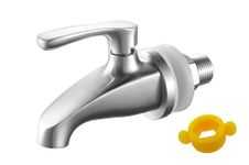 Stainless Works SSS032 Stainless Steel Beverage Dispenser Spigot (Fits 5/8" Opening, Quarter Turn Ball Valve, Brushed Finish, W/Tightening Tool)